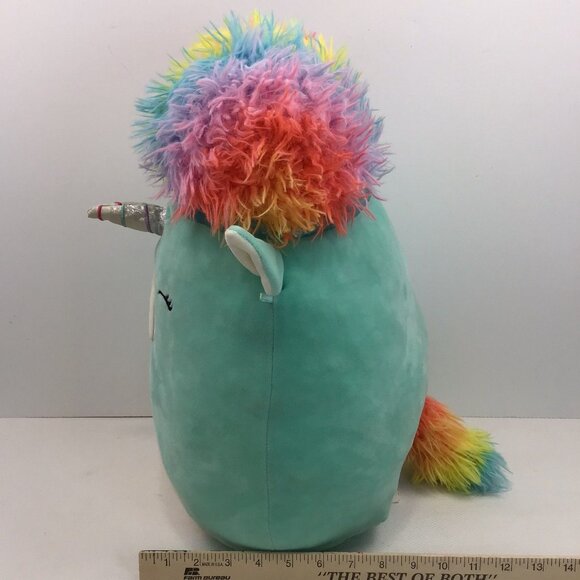 Squishmallow Squish Doos Kennedy Unicorn Plush Pillow Rainbow Hair Tail 17" - Picture 12 of 13